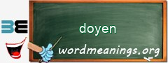 WordMeaning blackboard for doyen